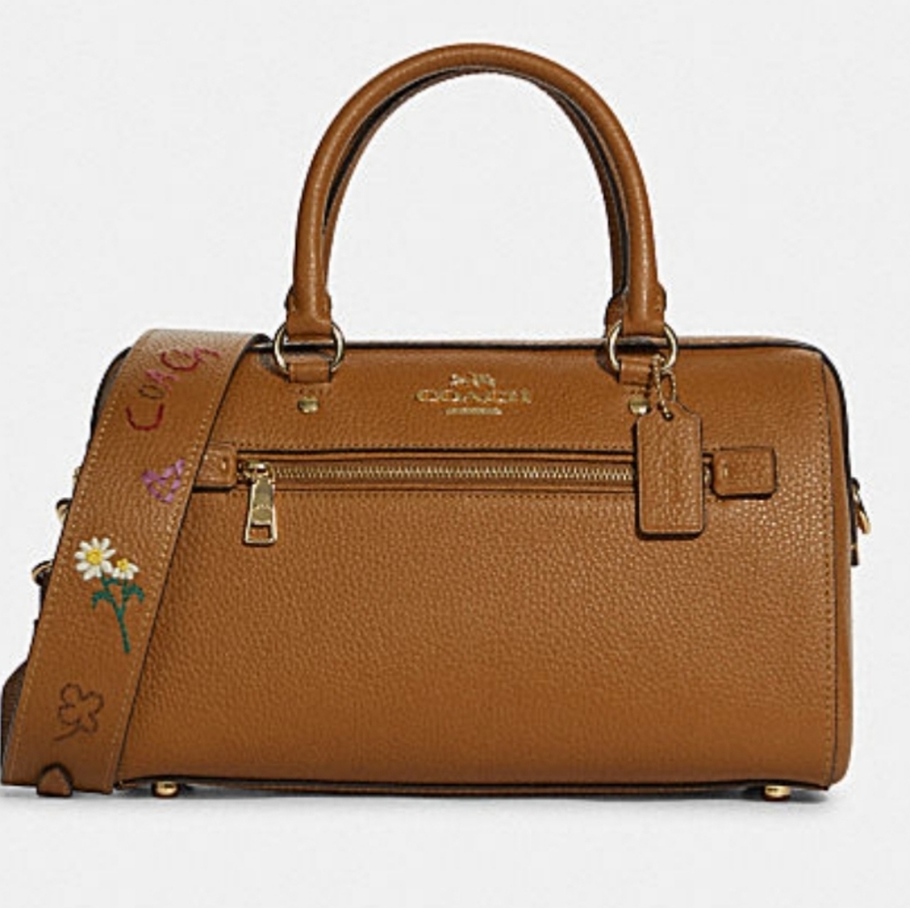 Coach Rowan Satchel With Diary Embroidery